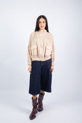 Urban Fringe Jacket- Beige